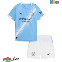 Camiseta Manchester City Primera Equipación para niños 2025-26 manga corta (+ pantalones cortos)